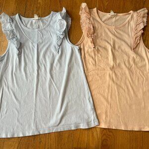 Girls crewcuts ruffle tank tops (TWO) - (Youth XL)